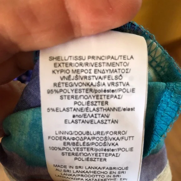 Chaps tropical Blue, Purple and Green Patterned Maxi Dress - Picture 6 of 6